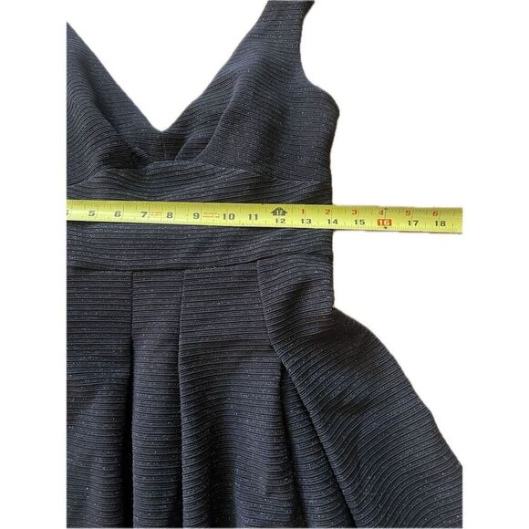 Betsey Johnson Black New Years Sparkle Mini Dress with Bow Women’s Size 6 - Picture 7 of 8